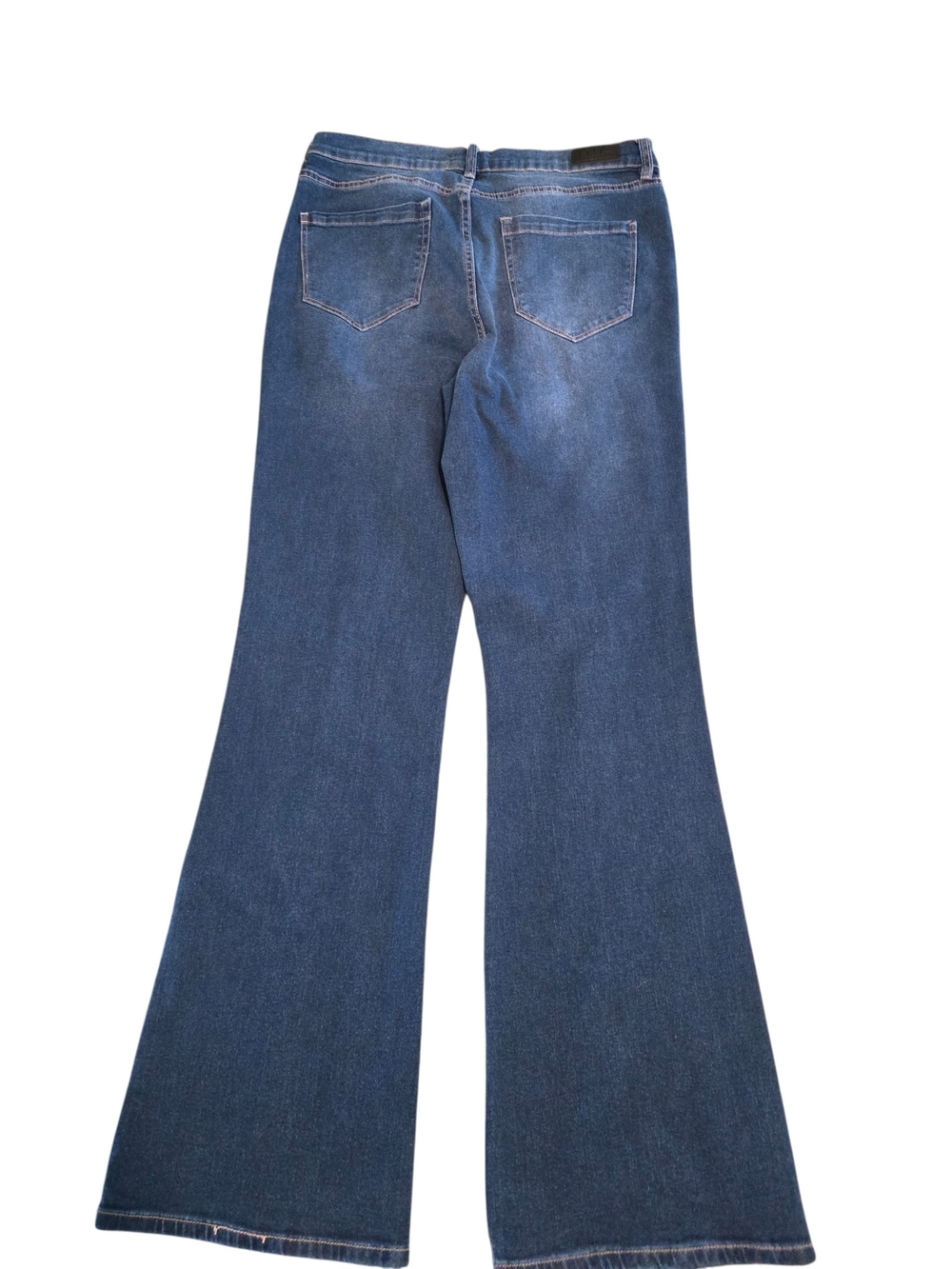 Nicole Miller New York Soho High Rise Flared Women's 12 Dark Blue Wash Jeans - Picture 3 of 16